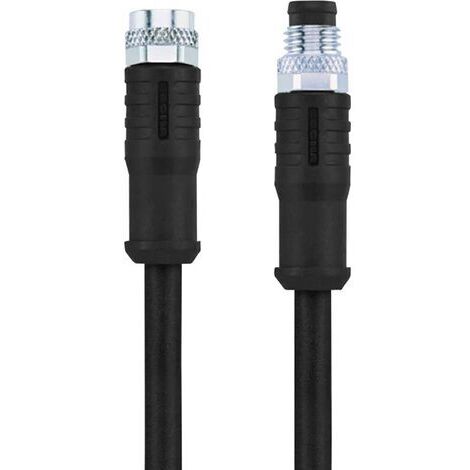 Câble de connexion blindé M8 pour capteurs/actionneurs Automation Line Escha AL-SKPS4-2-AL-SSPS4/S370 8046258 Pôle: 4