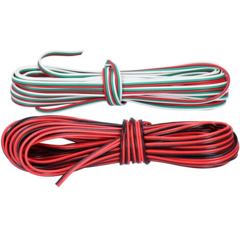 Câble de connexion RGB pour bande LED, connecteur 2 broches et 3 broches, pièces d'éclairage