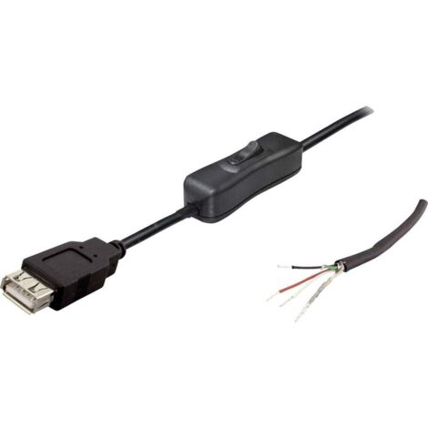 CÂBLE DE CONNEXION USB AVEC INTERRUPTEUR FEMELLE, DROIT TRU COMPONENTS TC-2509040 1 PC(S)