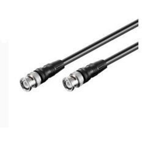 Câble de Connexion Vidéo BNC (RG59), Double Blindage, Connecteur BNC Connecteur BNC. Longueur de câble 0.5 m