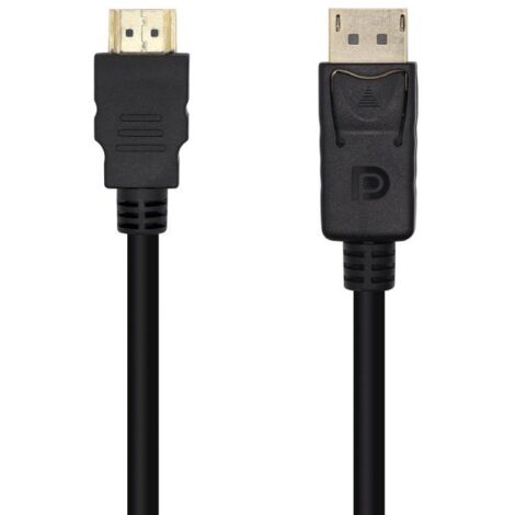 Câble de conversion aisens a125-0461 / displayport male - hdmi male / 5m / noir