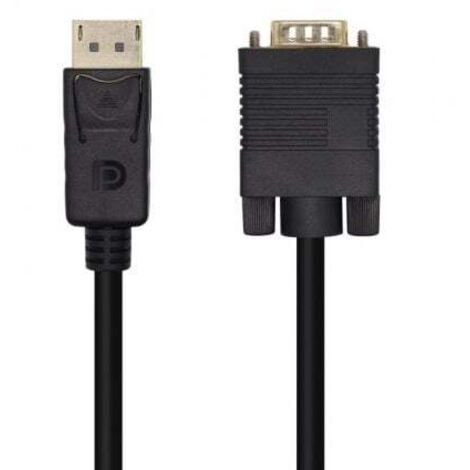 Câble de conversion aisens a125-0462/ displayport male - vga male/ 3m/ black