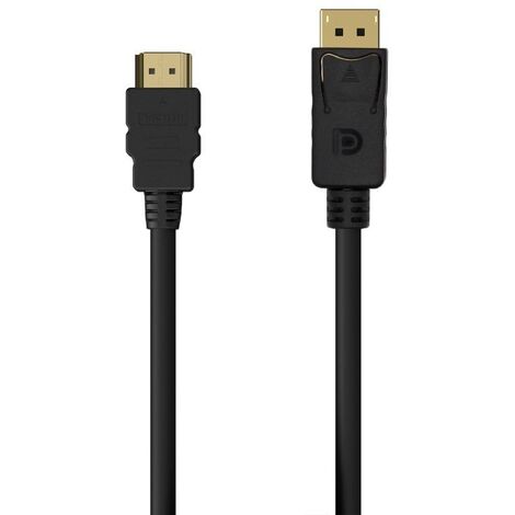 Câble de conversion aisens a125-0551/ displayport male - hdmi male/ 1.5m/ black