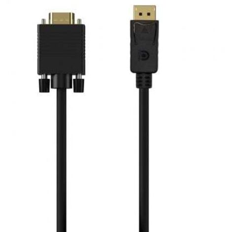 Câble de conversion aisens a125-0552/ displayport male - vga male/ 1m/ black