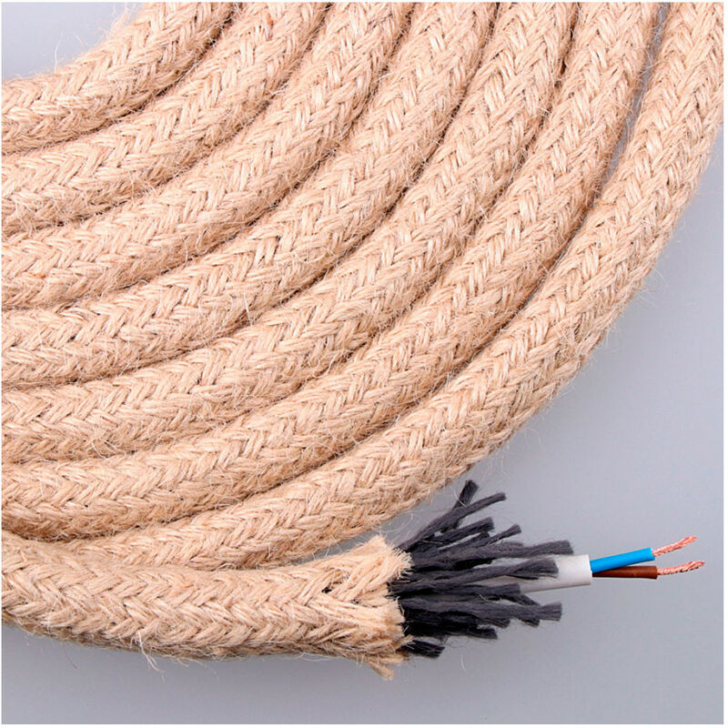 EDM - Cable De Corde De Jute Ronde 2x0.75mm 20m Euro/M