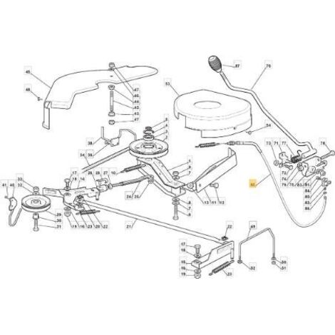 Câble de couplage de lame de tondeuse compatible GGP 60.5 cm J92