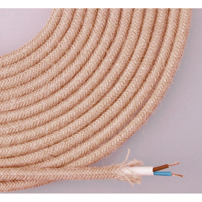 

Cable de cuerda de yute tejida y enfundada 25mts 2x0,75mm euro/mts - EDM