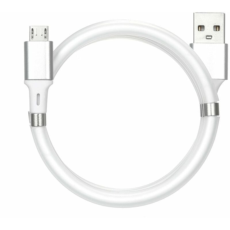 

Cable de datos de absorcion magnetica Iman Cable de carga telescopico portatil Cable de carga rapida Organizador de cables de datos USB,Micro USB