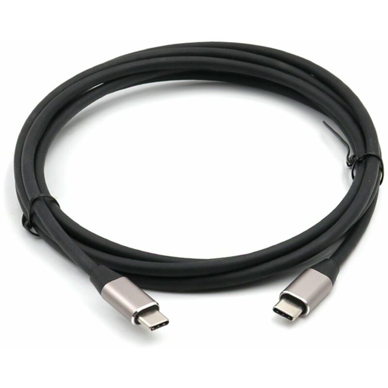 

Cable de datos tipo c 3.1ctoc Publico a publico Doble cabezal 5A100W16 Nucleo 10Gen2 Linea de video 4K de funcion completa,Gris, 2m
