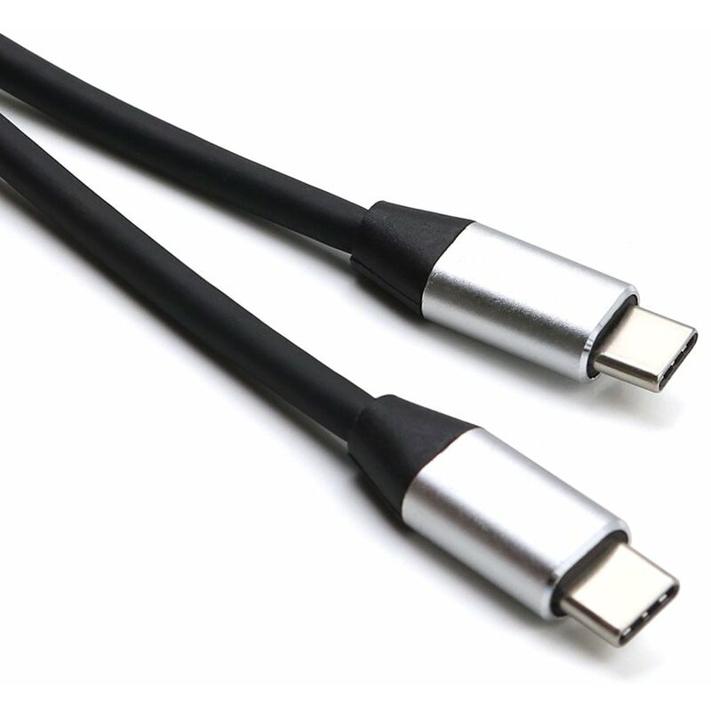 

Cable de datos tipo c 3.1ctoc Publico a publico Doble cabezal 5A100W16 Nucleo 10Gen2 Linea de video 4K de funcion completa,Plata, 0,5 m