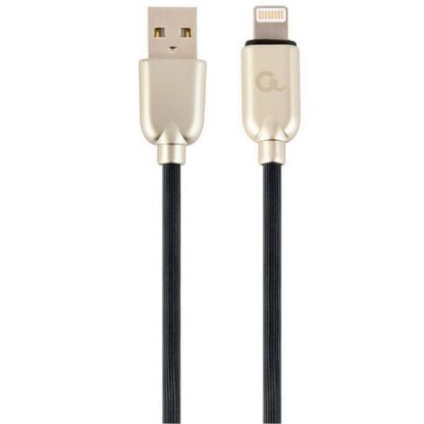 CABLE DE DATOS Y CARGA GEMBIRD 8 PINES DE CAUCHO PREMIUM, 1 M, NEGRO