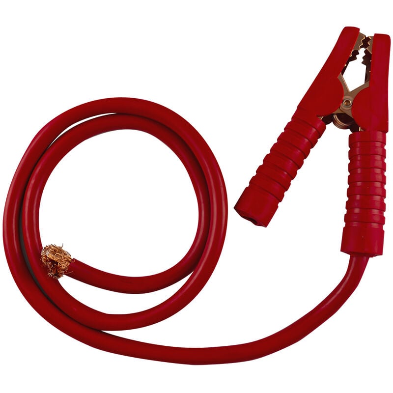 JBM - 14758 câble de démarrage rouge pour charger la batterie avec pince d'extrémité pour réf. 53687, 53688