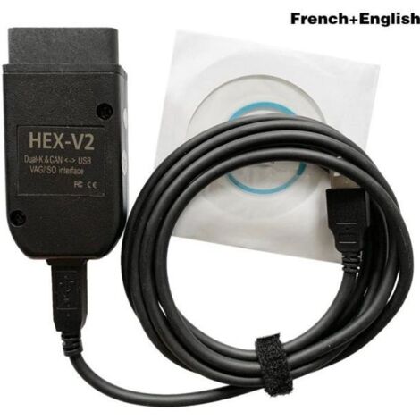 Câble de diagnostic Interface Vcds HEX V2 VAGCOM 20.4.2 VAG COM 19.6 POUR VW pour siège AUDI Skoda