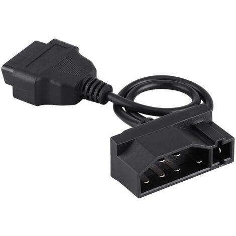 Câble de diagnostic OBD II, adaptateur en plastique noir 40 cm résistant à la chaleur pour interface femelle