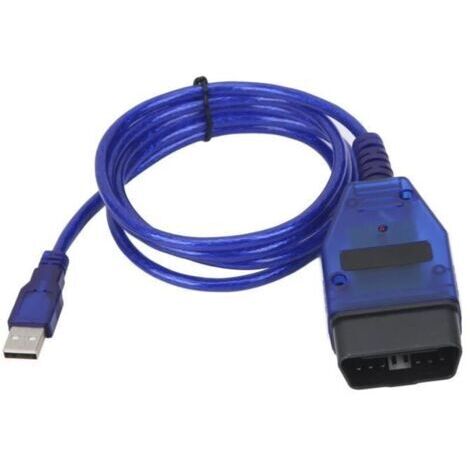 Câble de Diagnostic OBD2 - ASHATA - Compatible avec plusieurs modèles - USB - Couleur Bleu - Universel