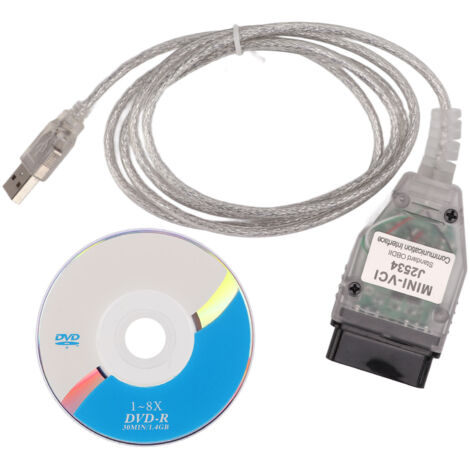 Câble de diagnostic OBD2 en plastique J2534 MINI VCI pour KLine ISO 9141, KWP 2000 ISO 142304