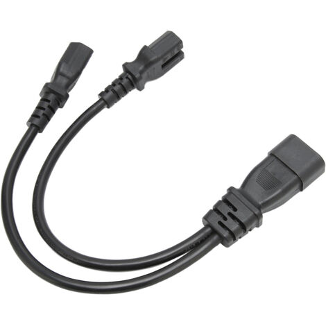 Câble de division IEC320 C14 vers double C15 pour éclairage de bureau et équipements électroniques, 100‑250V, 32cm