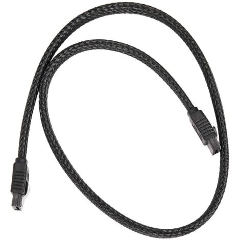Câble de données SATA 3.0 III SATA3 7 broches 6 Gb/s pour SSD (noir) - 50 cm