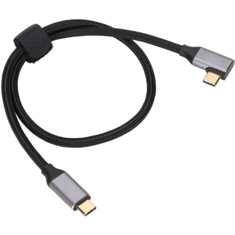 Câble de données USB-C PD coudé à 90° 100 W 4K pour téléphones Xiaomi, câble d'extension 3.1 5 A