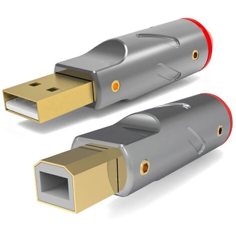 Câble de données USB plaqué or 24 carats HiFi Audio avec prise jack intégrée.