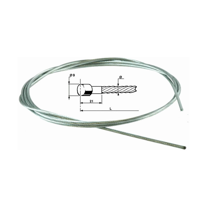 

Cable de embrague adaptable Pasquali Ø 3 X 2000 mm