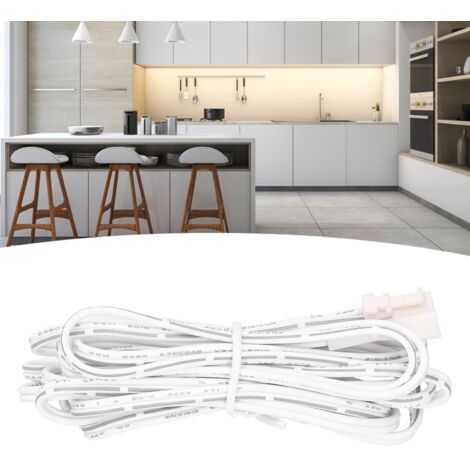 Cable de extensión de 250 cm para luz LED de armario, fabricado en ABS y cobre.