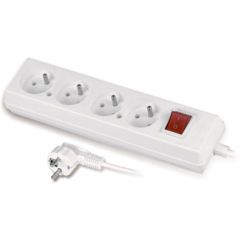 Cable de extensión de 4 tomas de corriente de 3 metros con interruptor - VT-300-1403W