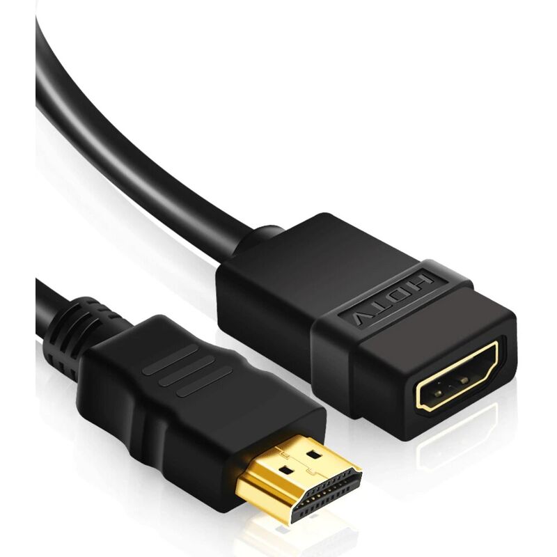 

Cable de extension hdmi Ethernet contactos dorados 5 M Negro