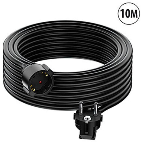CABLE DE EXTENSIÓN NEGRO 10M SCHUKO TME