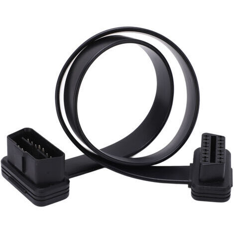 Cable de extensión OBDII de 16 pines macho a hembra, cable de diagnóstico para escáner OBD2, 0,4 m/1,3 pies