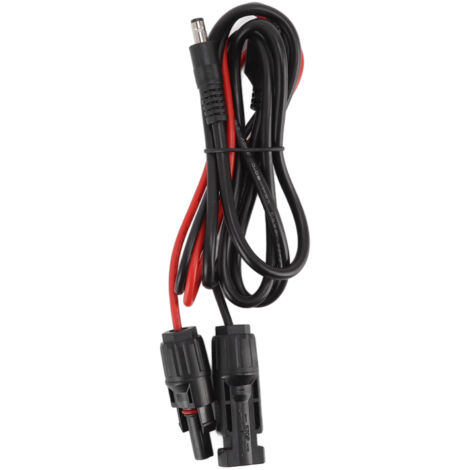 Cable de extensión para panel solar, cable solar de 16 AWG con conector a adaptador macho de CC de 5,5 mm