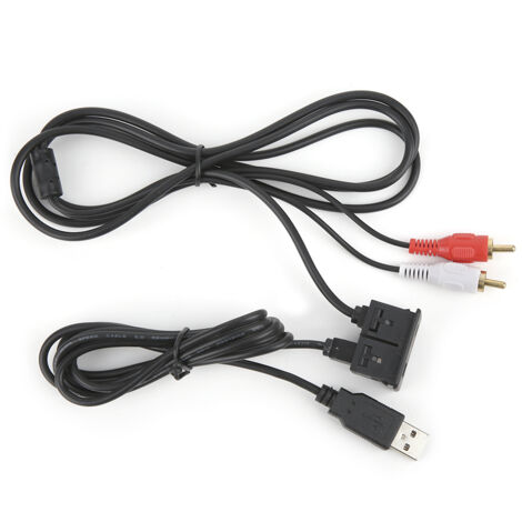 Cable de extensión USB AUX estéreo de 1 metro (3,3 pies), conector hembra de 3,5 mm a 2 conectores RCA macho, para coche, barco y motocicleta.