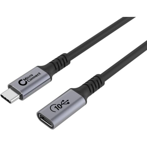 Cable de extensión USB-C MicroConnect de 10 Gb y 100 W, 2 m
