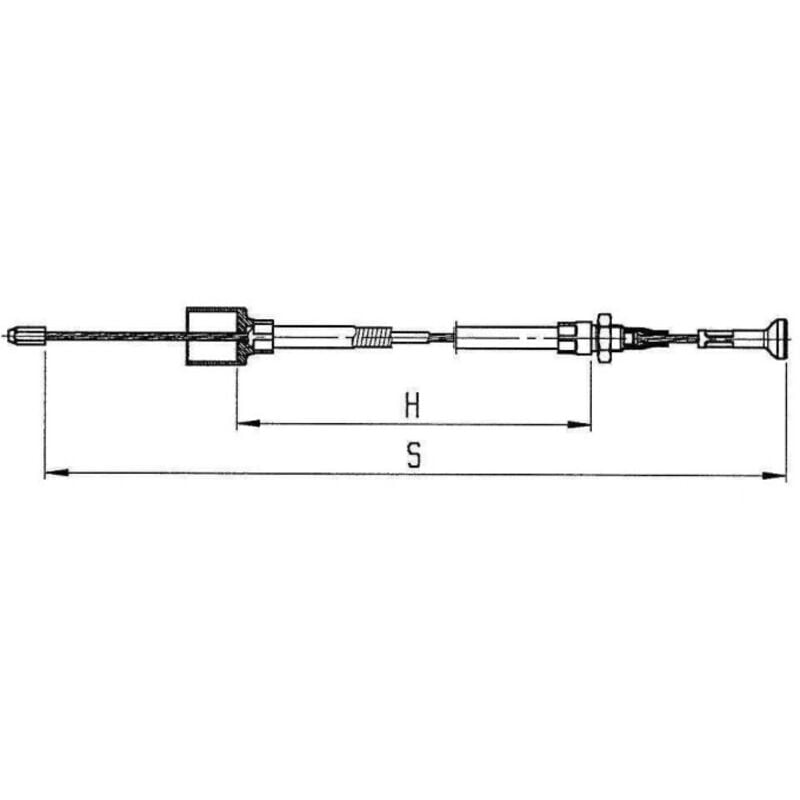 Al-ko - Câble de frein Gaine: 1020 câble : 1216