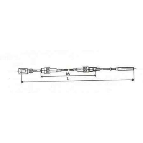 Câble de frein avec démontage moyeu Gaine: 1130 mm Total: 1385 mm