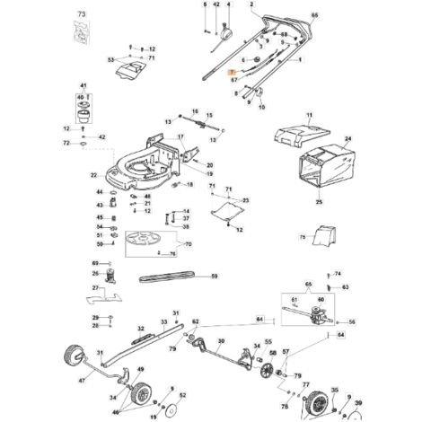 Câble de frein modèles de tondeuses MAX48TK ORIGINAL EMAK 66090149R