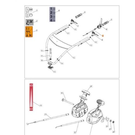 CABLE DE FRENO DE MOTOR ORIGINAL EMAK PB0308050012
