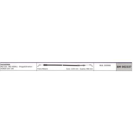 Cable de freno motor SANDRIGARDEN cortacésped MGI510 MGI400ALL cable 1235mm funda 990mm
