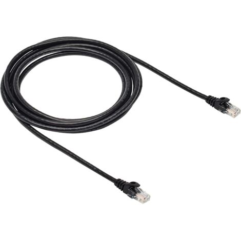 Cable de Internet Gigabit Ethernet RJ45 Cat-6 – 3 m, 1 unidad, negro