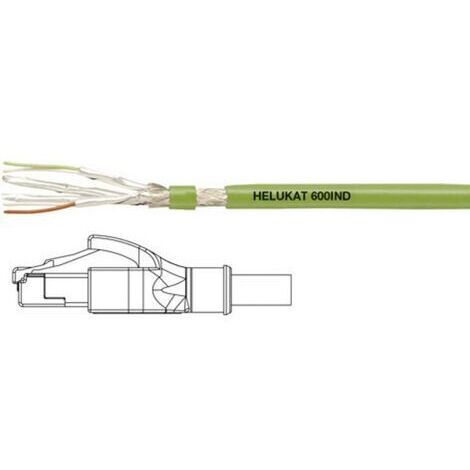 Câble de liaison réseau informatique, Ethernet industriel [1x RJ45 mâle - 1x RJ45 mâle] HELU HELUKAT