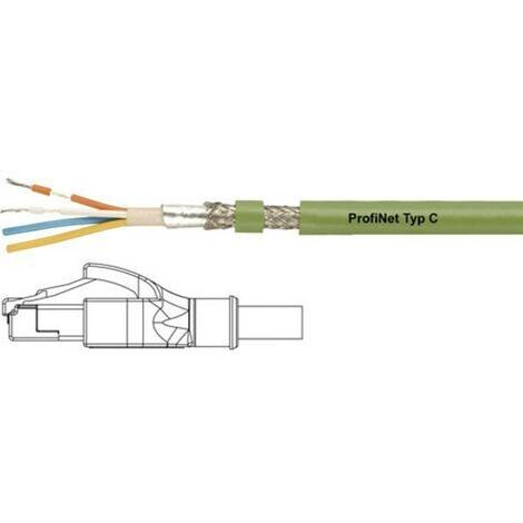 Câble de liaison réseau informatique, PROFInet C [1x RJ45 mâle - 1x RJ45 mâle] HELU PROFInet C PUR C
