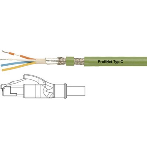 Câble de liaison réseau informatique, PROFInet C [1x RJ45 mâle - 1x RJ45 mâle] HELU PROFInet C PUR C