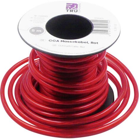 CÂBLE DE MASSE TRU COMPONENTS 93030C469 1568965 1 X 2.50 MM² ROUGE 5 M
