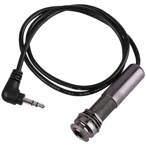 Câble de micro de guitare, câble piézo, connecteur jack, adaptateur de guitare stéréo, câble noir