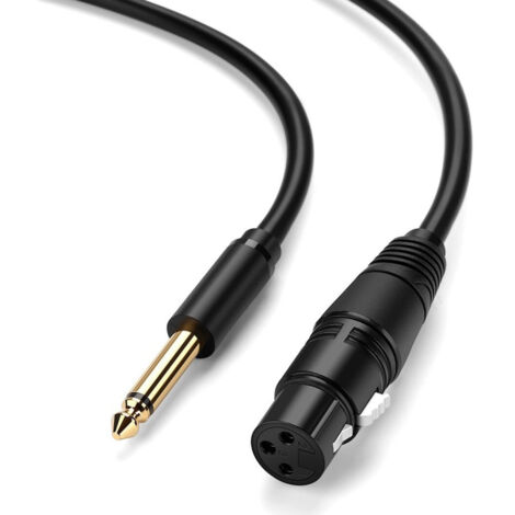 Câble De Microphone Tripolaire Mono Xlr 6,5 Mm Jack M / F Câble 5mt