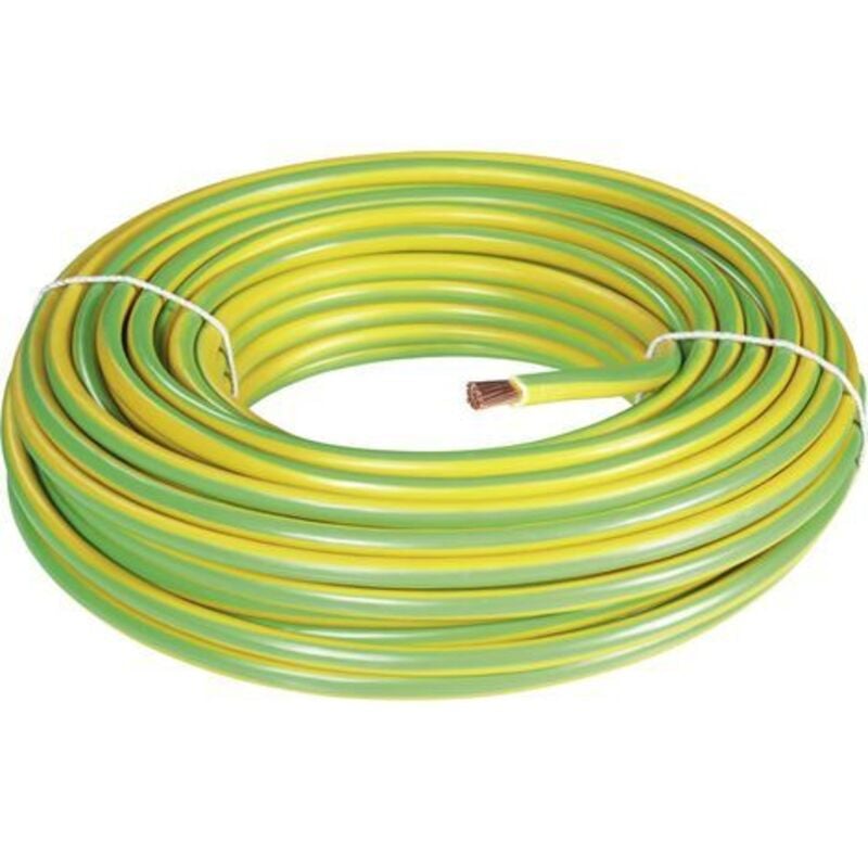 Câble de mise à la terre Bkl Electronic 1502034/25 H07V-K 16 mm² vert, jaune 25 m