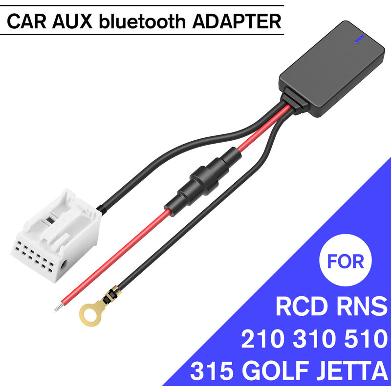 

Cable de música MP3 para automóvil Adaptador inalámbrico auxiliar Bluetooth para RCD RNS 210310510