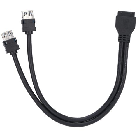 Câble de panneau avant USB 3.0 19/20 broches pour carte mère de bureau avec pieds fixes (0,3 m)