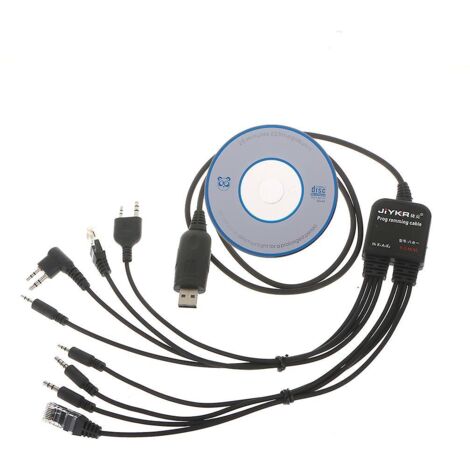 Câble de programmation USB 8 en 1 pour Baofeng, Kenwood, Tyt, Qyt, Motorola, Hyt, etc.