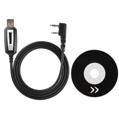 Câble de programmation Walkie Talkie avec CD Driver pour Baofeng GT-3 UV-82 BF-888s